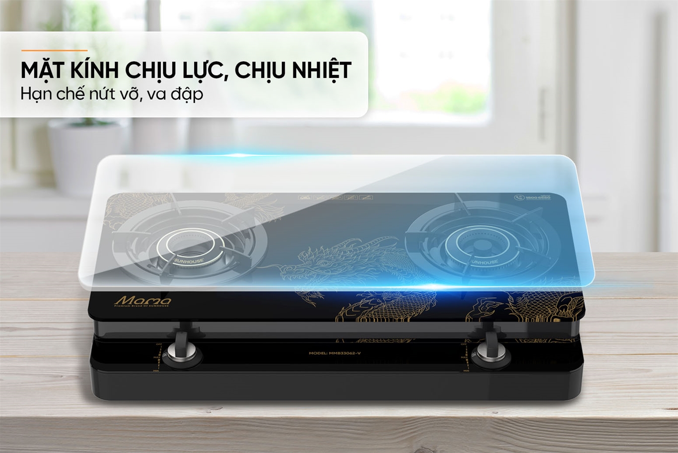 Bếp gas dương kính Sunhouse Mama MMB33062-V – ảnh 7