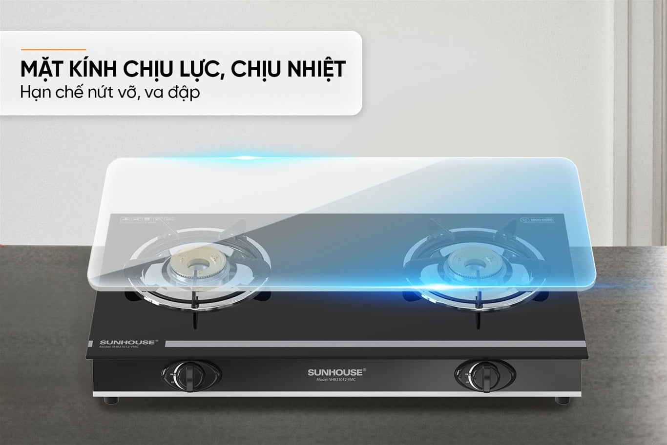 Bếp gas dương kính Sunhouse SHB31012-VMC – ảnh 5