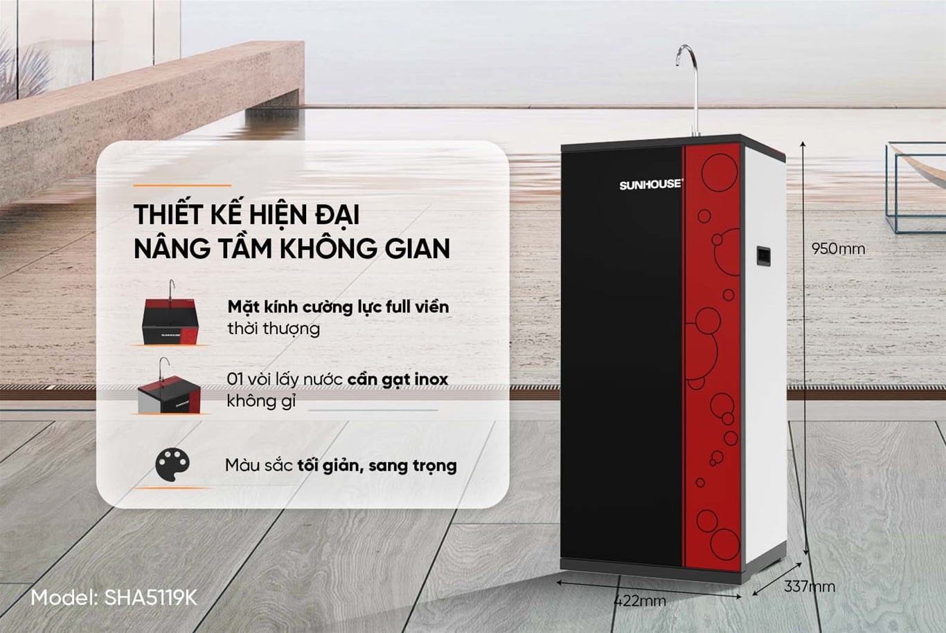 Máy lọc nước RO 09 lõi Sunhouse SHA5119K – ảnh 8