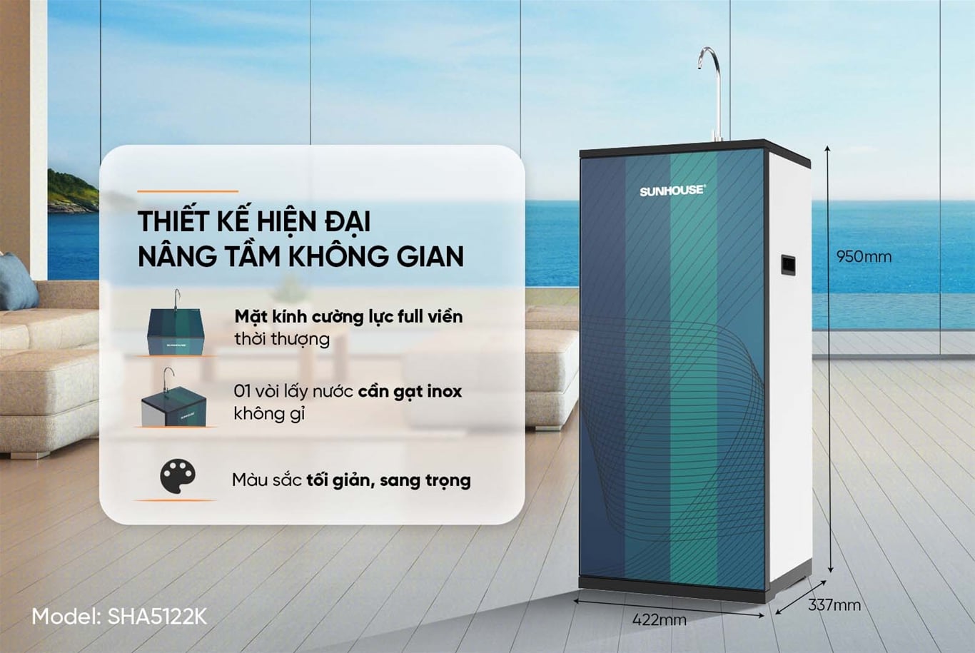 Máy lọc nước RO 09 lõi Sunhouse SHA5122K – ảnh 8