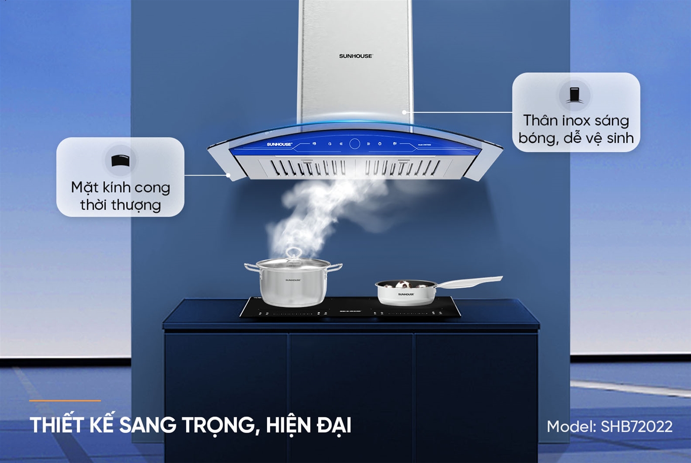 Máy hút mùi kính cong Sunhouse SHB72022 – ảnh 6
