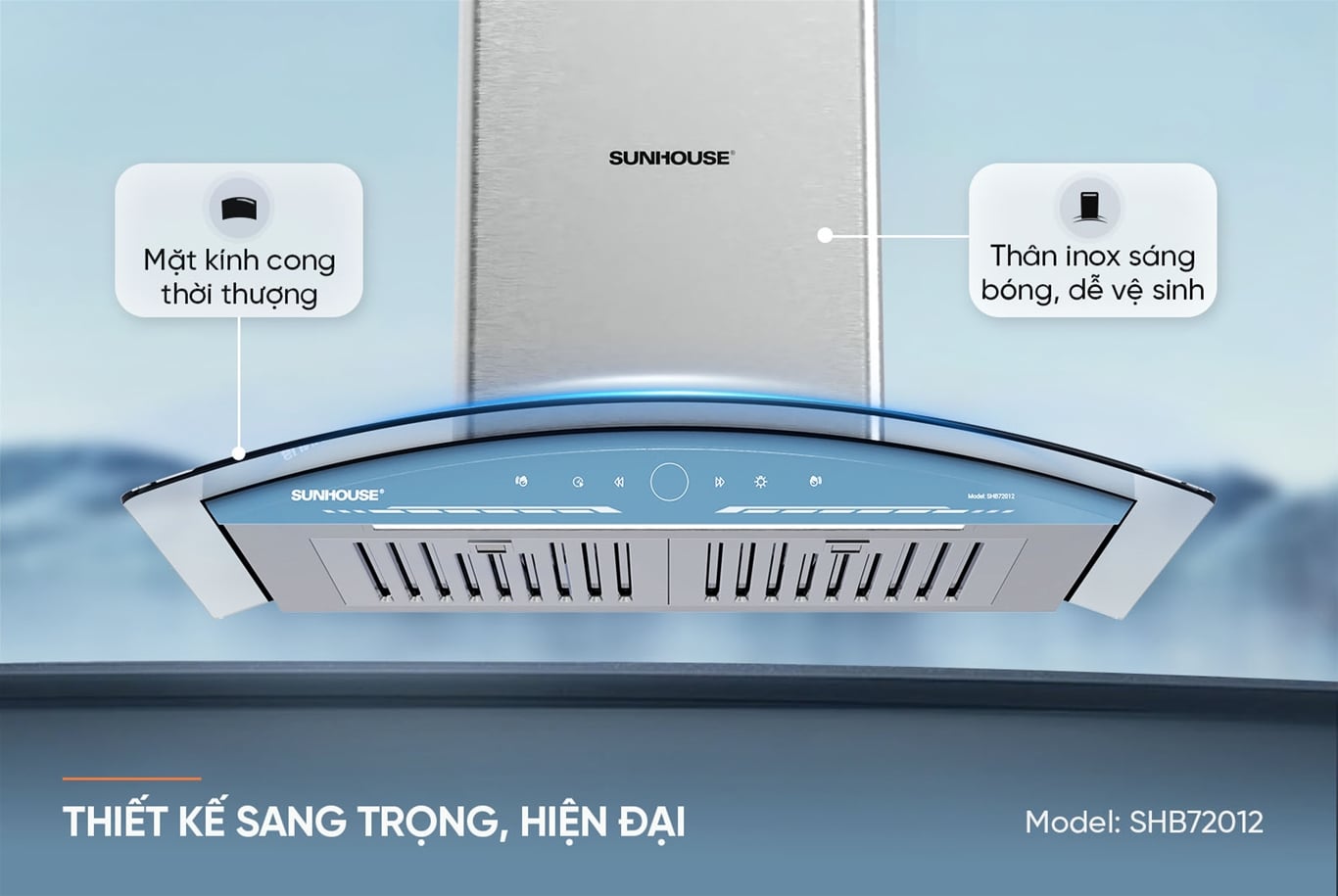 Máy hút mùi kính cong Sunhouse SHB72012 – ảnh 6