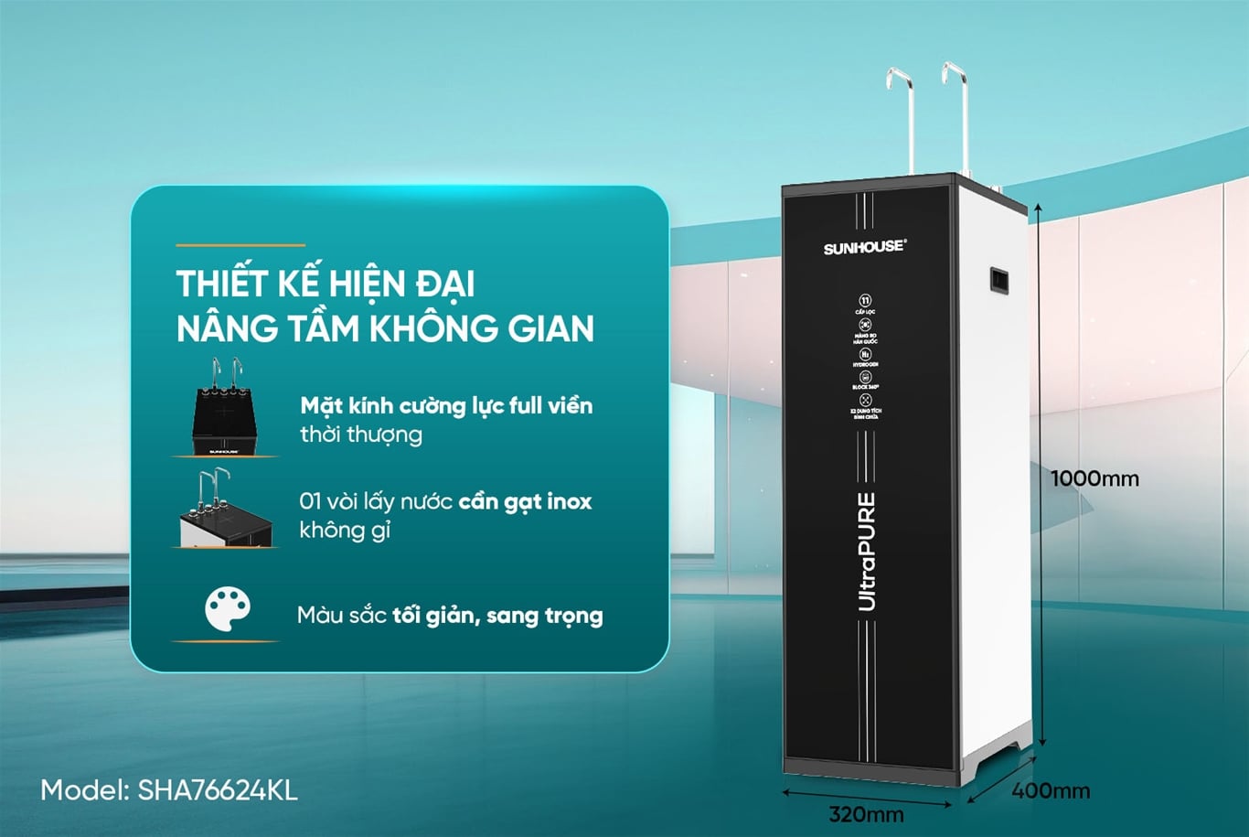 Máy lọc nước RO ultrapure Sunhouse 11 lõi SHA76624KL – ảnh 8