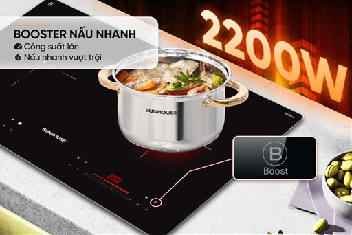 Bếp đôi điện từ hồng ngoại Sunhouse SHB5237 – ảnh 8