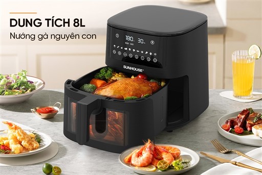 Nồi chiên không dầu 8L Sunhouse SHD4081 – ảnh 5