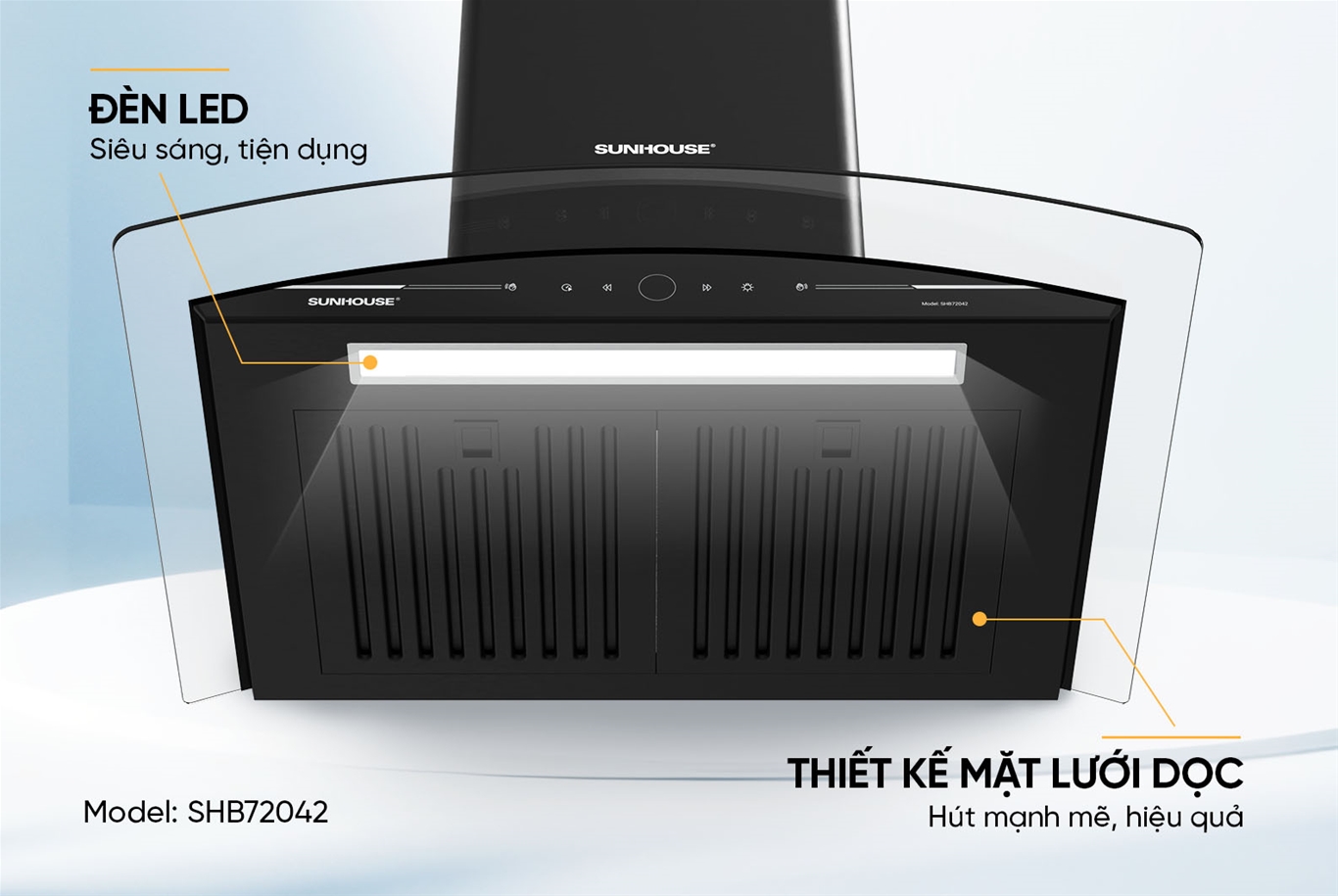 Máy hút mùi kính cong Sunhouse SHB72042 – ảnh 6