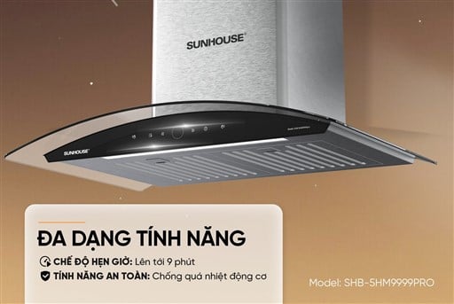 Máy hút mùi kính cong Sunhouse SHB-5HM9999pro – ảnh 6