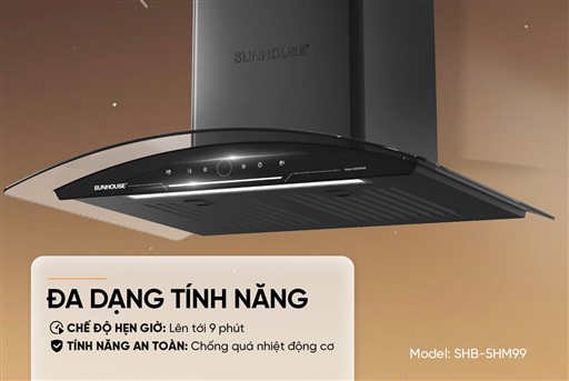 Máy hút mùi kính cong Sunhouse SHB-5HM99 – ảnh 5