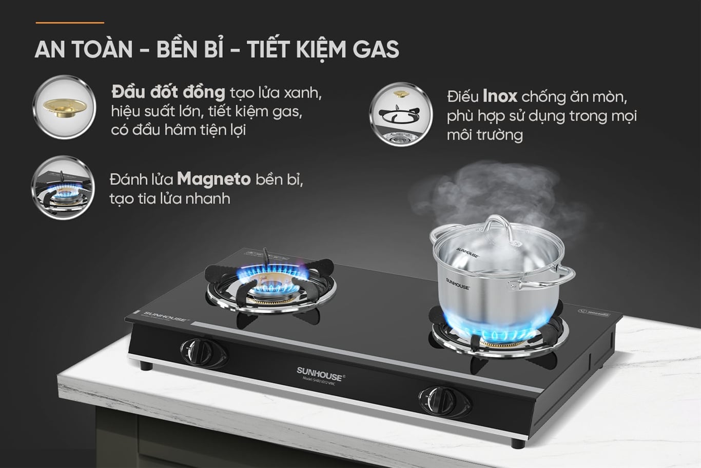 Bếp gas dương kính Sunhouse SHB31012-VMC – ảnh 7