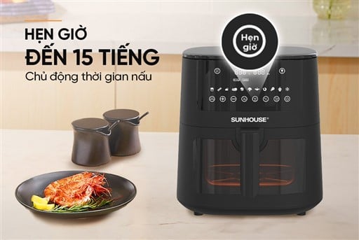 Nồi chiên không dầu 8L Sunhouse SHD4081 – ảnh 6