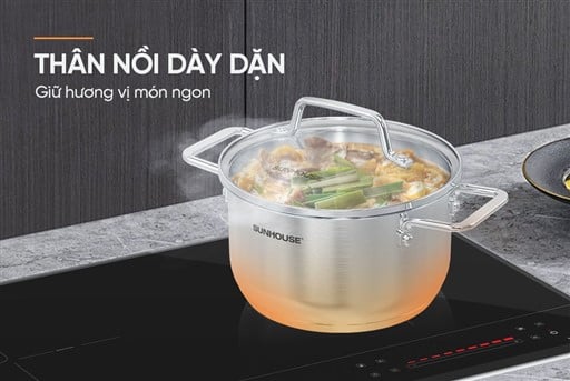 Nồi inox 304 5 đáy Sunhouse SHG602-24 – ảnh 8