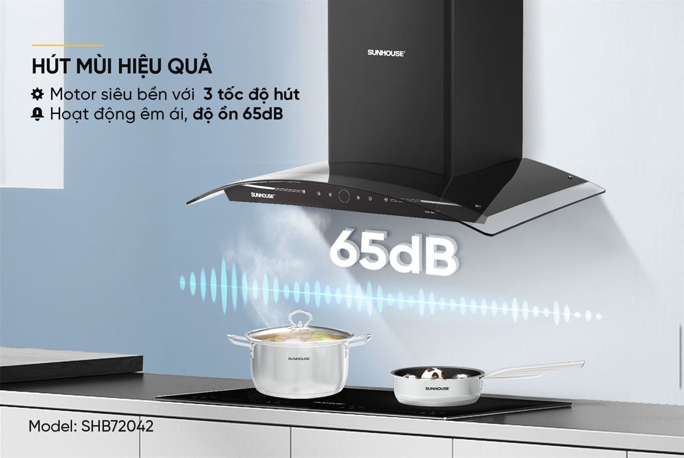 Máy hút mùi kính cong Sunhouse SHB72042 – ảnh 8
