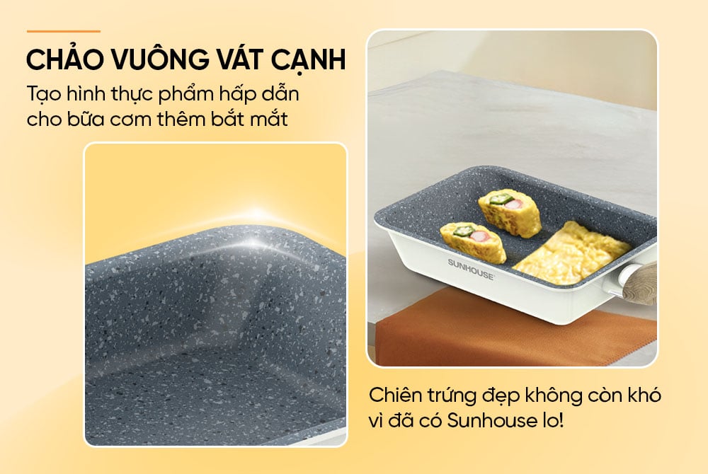 Chảo chống dính chiên trứng đáy từ Sunhouse SHM18V – ảnh 8
