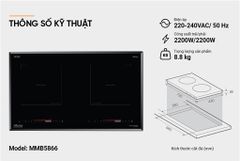 Bếp đôi điện từ Sunhouse Mama MMB5866 ảnh 6