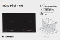 Bếp đôi điện từ Sunhouse Mama MMB5886 ảnh 7
