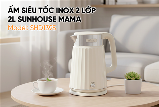 Ấm siêu tốc inox 2 lớp 2L Sunhouse Mama SHD1395 – ảnh 5
