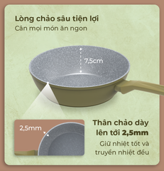 Chảo siêu bền đá sâu đáy từ Sunhouse trendy SBD28MA ảnh 6