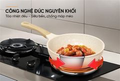 Chảo phủ sứ an toàn đáy từ Sunhouse healthy SBDS20MC ảnh 8