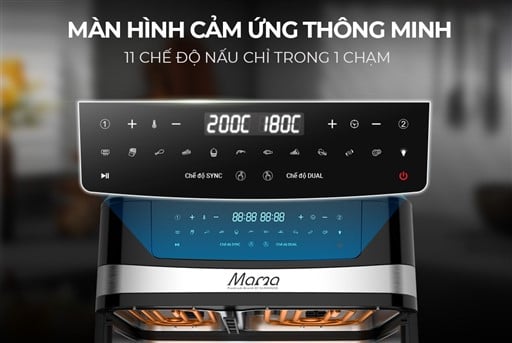 Nồi chiên không dầu 2 ngăn 10L Sunhouse Mama SHD4098 – ảnh 8