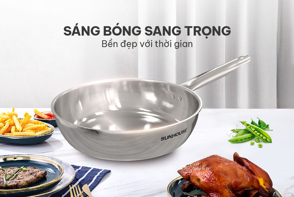 Chảo inox đa lớp Sunhouse IN18M6 – ảnh 6