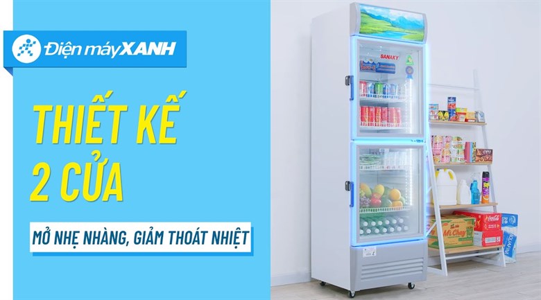 Tủ mát 2 cánh Sanaky 340 lít TM.VH408WL