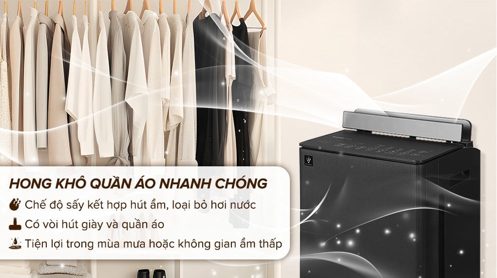 Máy hút ẩm kết hợp lọc không khí Sharp DW-T30FV-H – ảnh 6