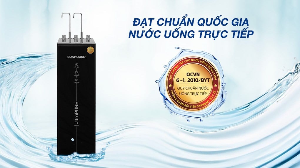 Máy lọc nước RO nóng nguội lạnh Hydrogen Sunhouse UltraPURE SHA76222KL 11 lõi – ảnh 3