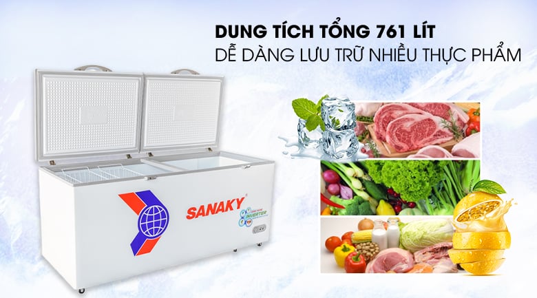 Tủ đông Sanaky Inverter 761 lít VH-8699HY3 – ảnh 2