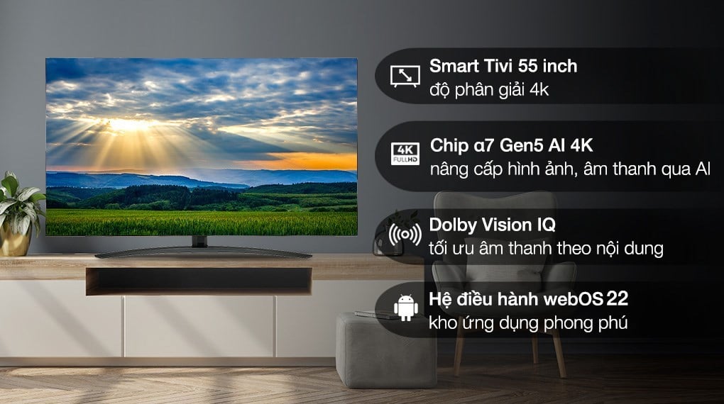 Smart Tivi QNED LG 4K 55 inch 55QNED86SQA – ảnh 2