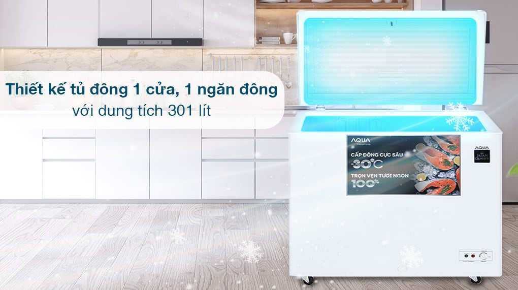 Tủ đông Aqua Inverter 301 lít AQF-C4001E – ảnh 2