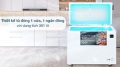 Tủ đông Aqua Inverter 301 lít AQF-C4001E ảnh 2