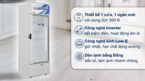 Tủ mát Alaska Inverter 300 lít LCI-300DX