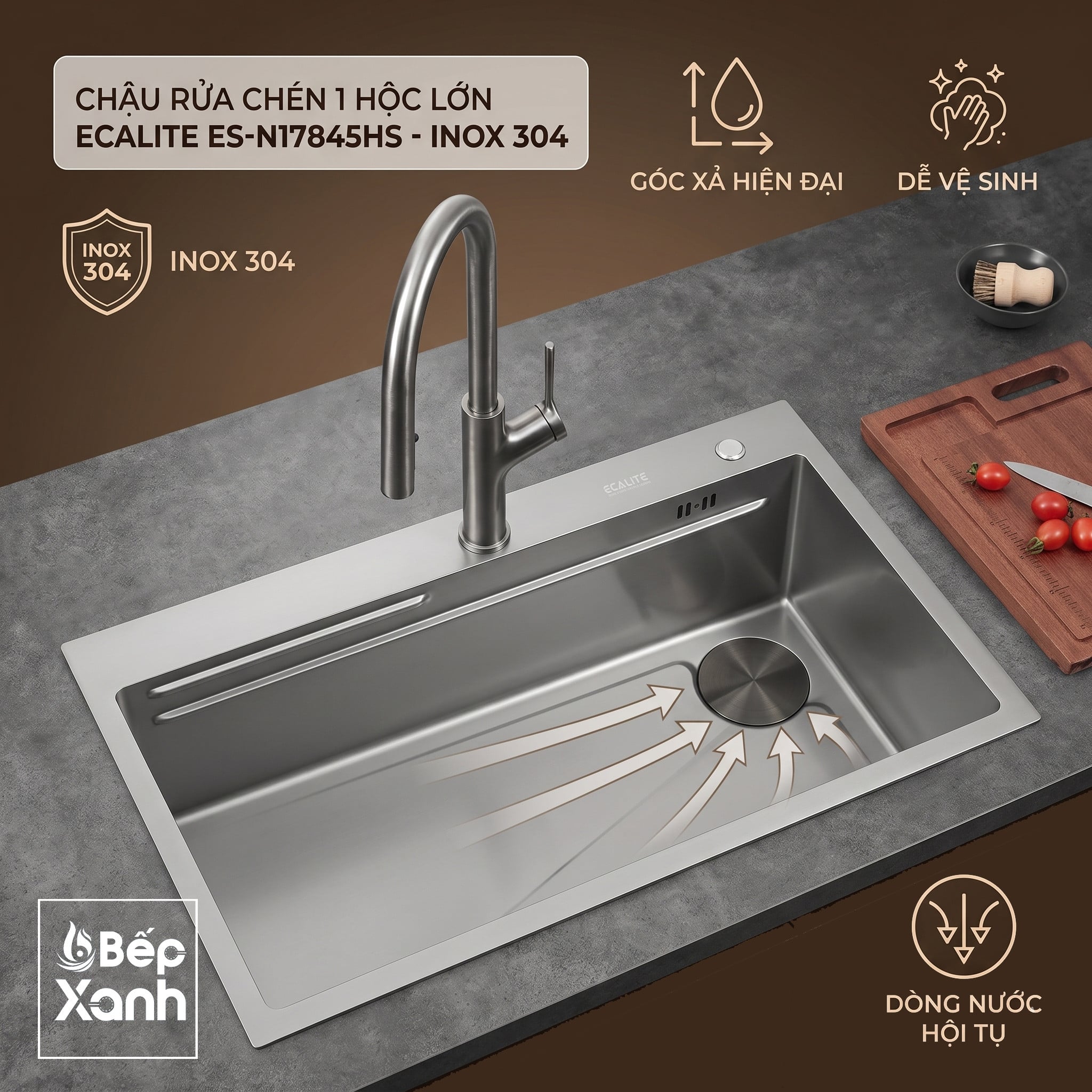 Thoát nước nhanh, ngăn mùi hôi