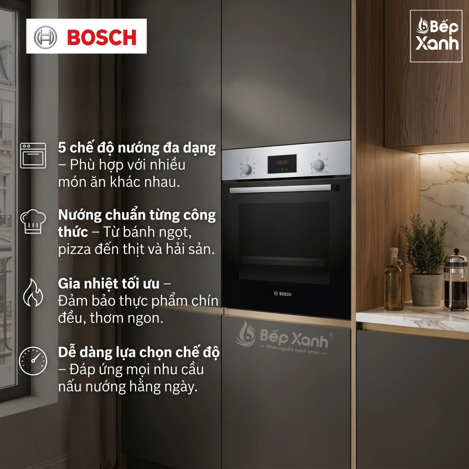 Lò nướng Bosch HBF113BR0A Âm Tủ / Nhập Khẩu Thổ Nhĩ Kỳ