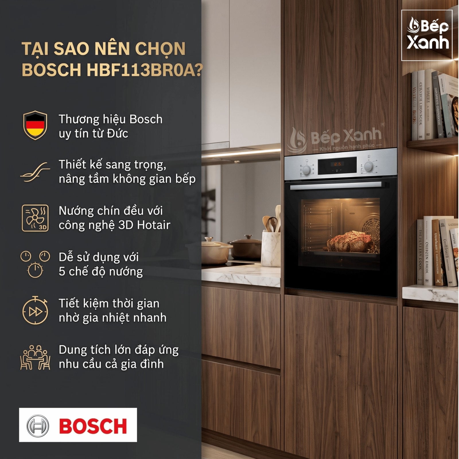 Kích thước lắp đặt lò nướng âm tủ Bosch HBF113BR0A Kích thước lắp đặt lò nướng âm tủ Bosch HBF113BR0A