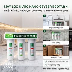 Máy Lọc Nước Dưới Chậu Rửa Nano Geyser Ecotar 4 / Nhập Khẩu 100 % Liên Bang Nga ảnh 6