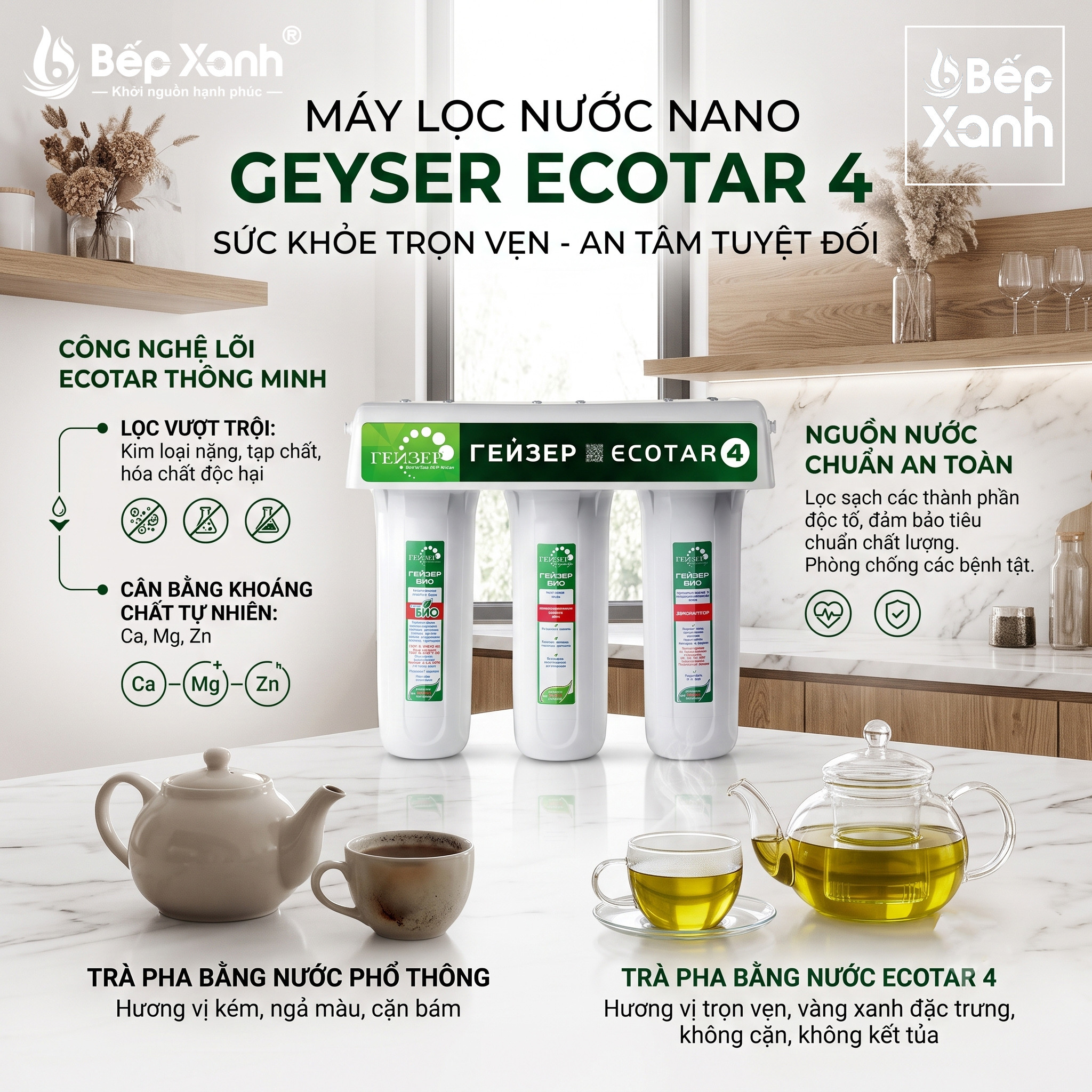 Tổng quan máy lọc nước Geyser Ecotar 4