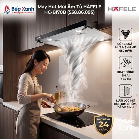 [CHÍNH HÃNG - FREESHIP HCM] Máy Hút Mùi Âm Tủ Hafele HC-BI70B (538.86.095) - Điều Khiển Cảm Ứng, Công Suất Mạnh Mẽ