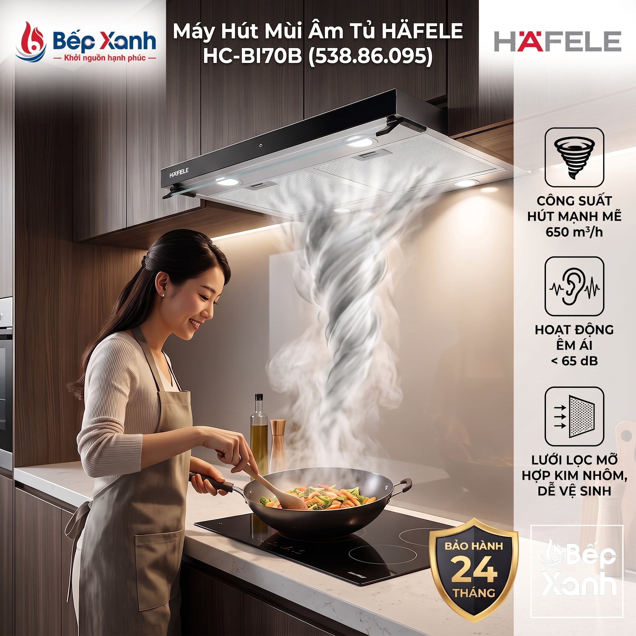 Máy Hút Mùi Âm Tủ Hafele HC-BI70B (538.86.095)