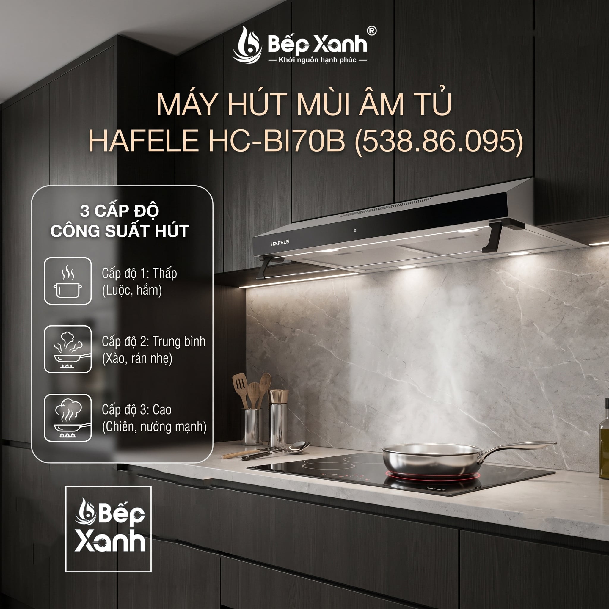 3 cấp độ hút tùy chỉnh