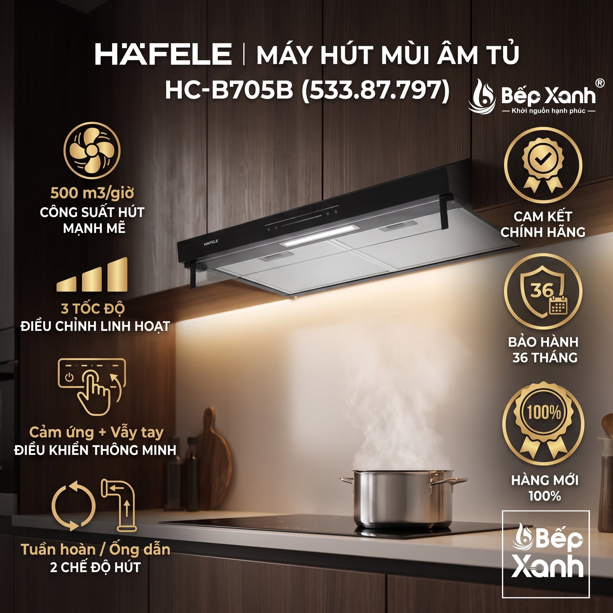 Thiết kế tổng quan Hafele HC-B705B
