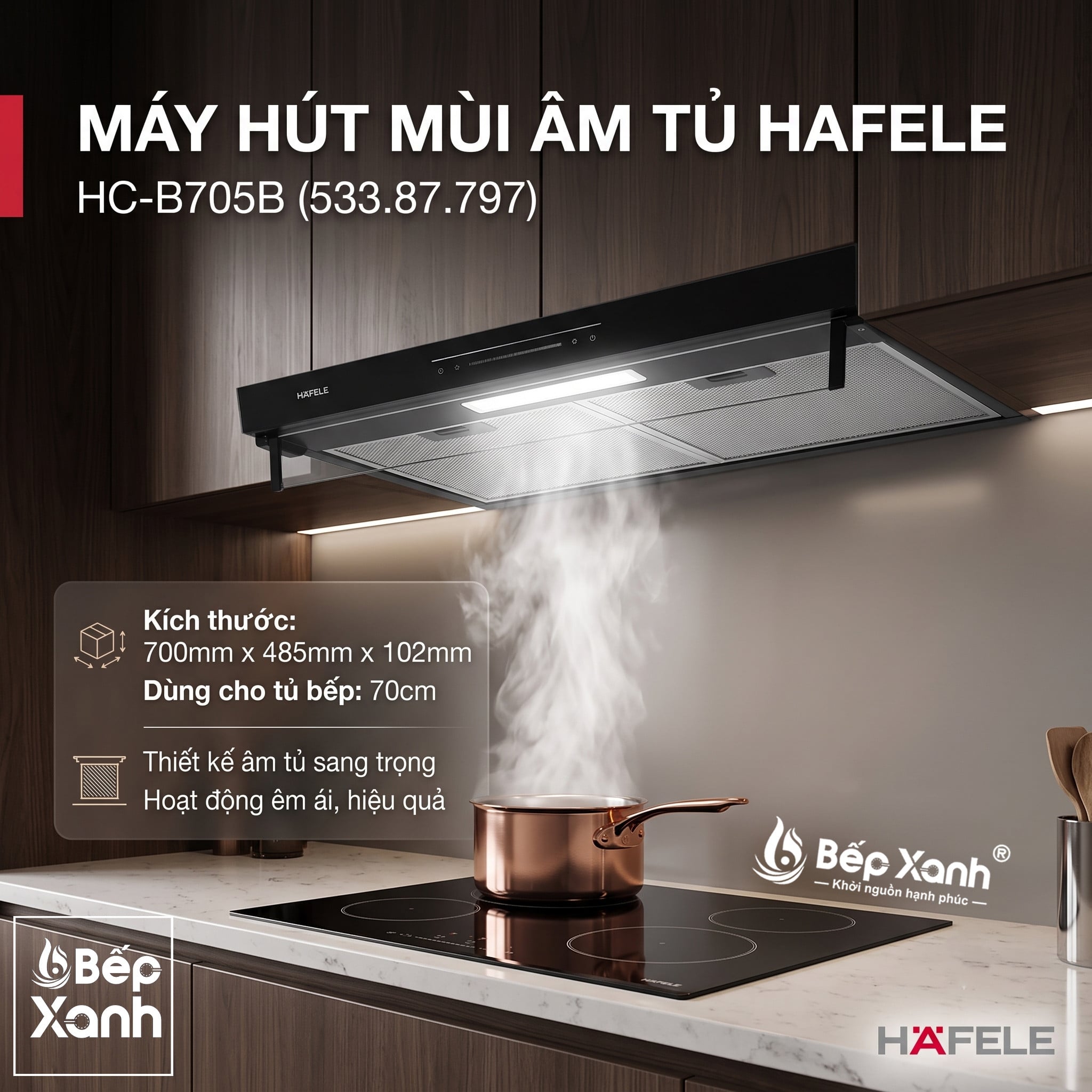 Kích thước chi tiết Hafele HC-B705B
