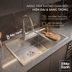 Chậu rửa chén 1 hộc lớn Vision Manual Sink Ecalite ESD-8650HS ảnh 3
