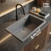  Chậu rửa chén đá Granite 1 hộc lớn 1A-Series Ecalite EGS-6001.7545LG 