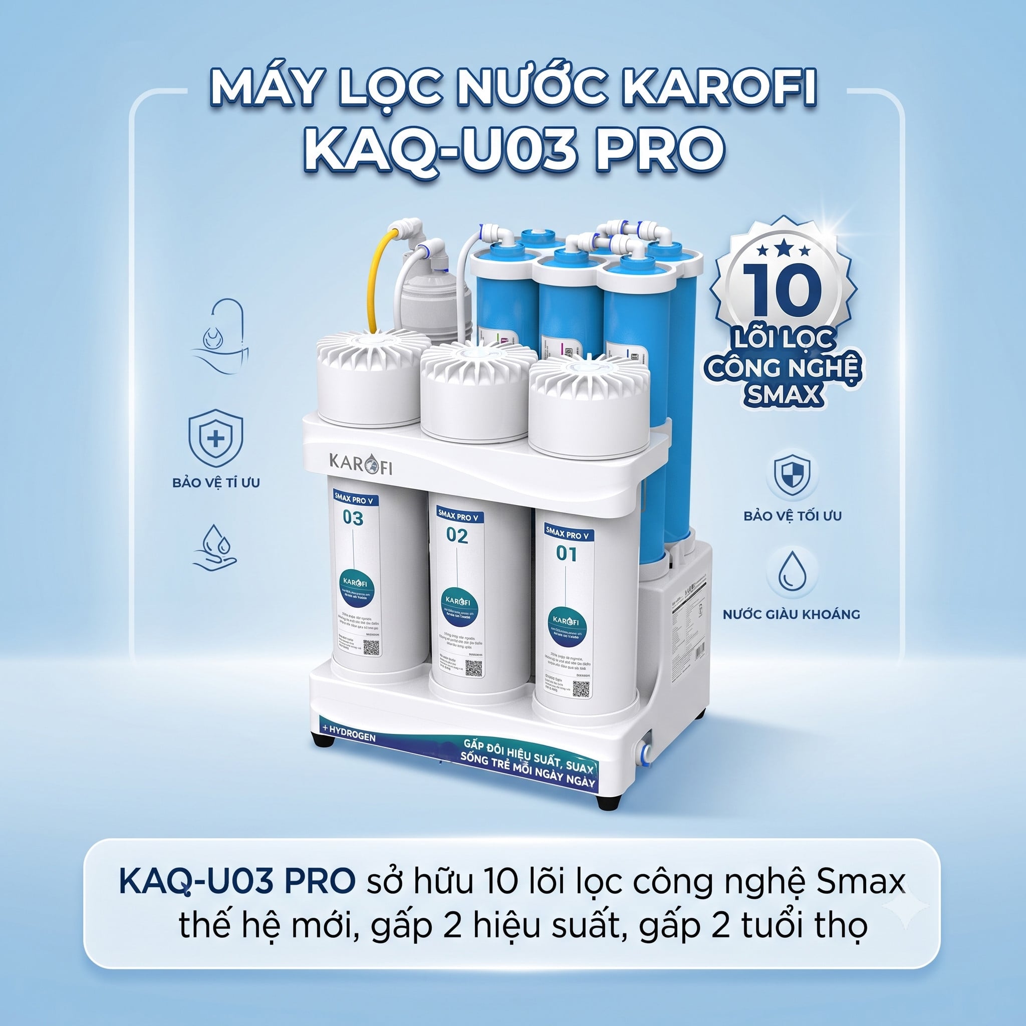 Máy lọc nước RO Karofi KAQ-U03 Pro – ảnh 2