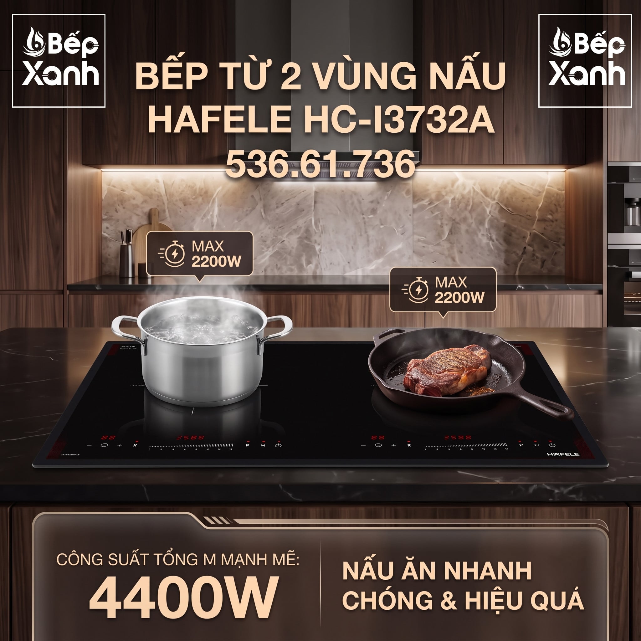 Công suất mạnh mẽ 4400W