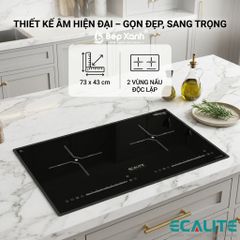 Bếp từ 2 vùng nấu Ecalite EL-MK2488II, nhập khẩu Malaysia ảnh 2
