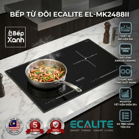 Bếp từ 2 vùng nấu Ecalite EL-MK2488II, nhập khẩu Malaysia