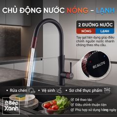 Vòi rửa chén nóng lạnh dây rút E-Signature Ecalite EF-N2023B ảnh 9