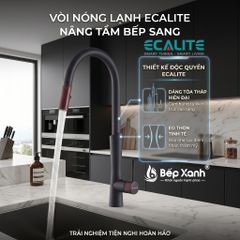Vòi rửa chén nóng lạnh dây rút E-Signature Ecalite EF-N2023B ảnh 7